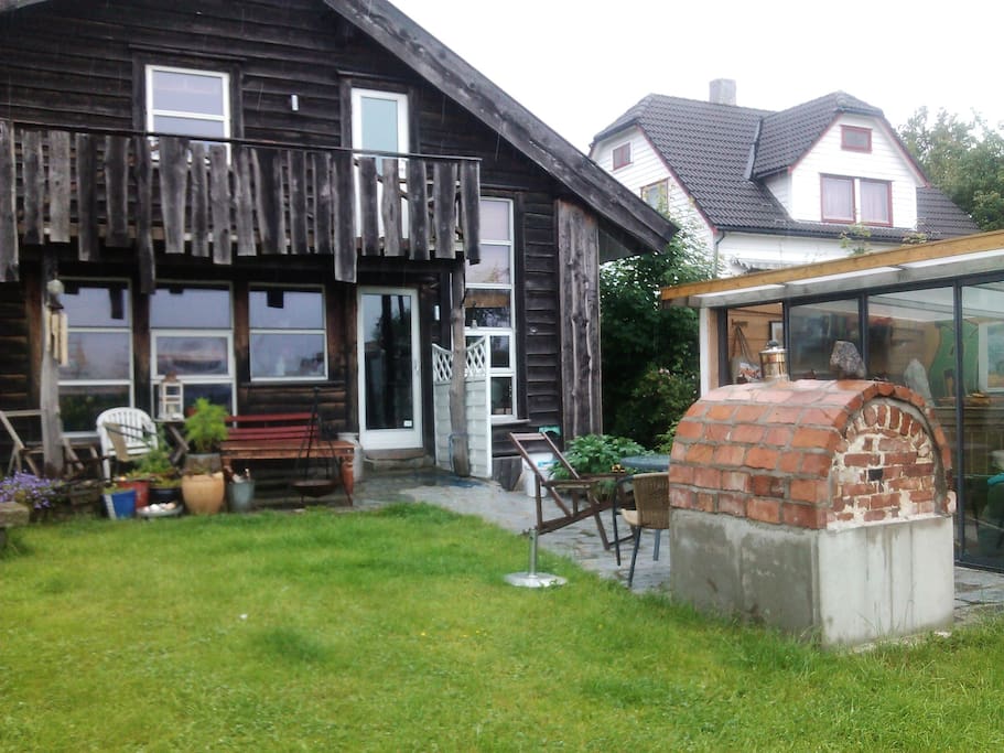 studio apartment in strawbale home by the sea